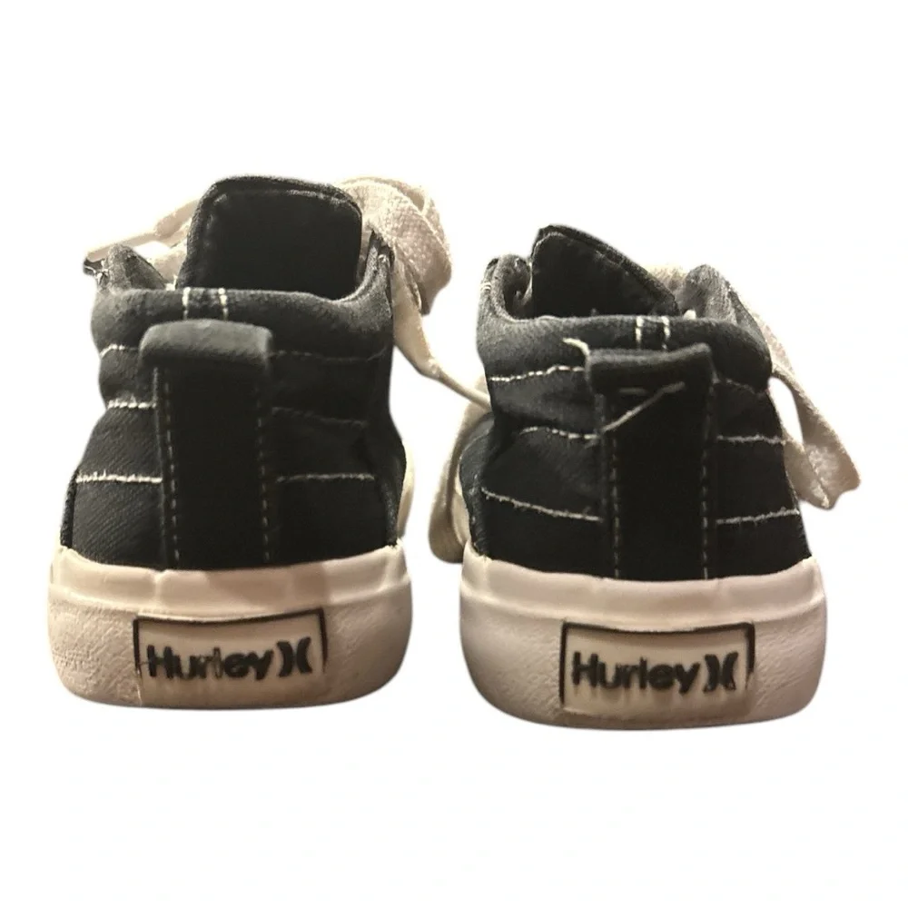 Hurley Roddy Kids Black High Top Sneakers Little Boy Size 13 Black & White